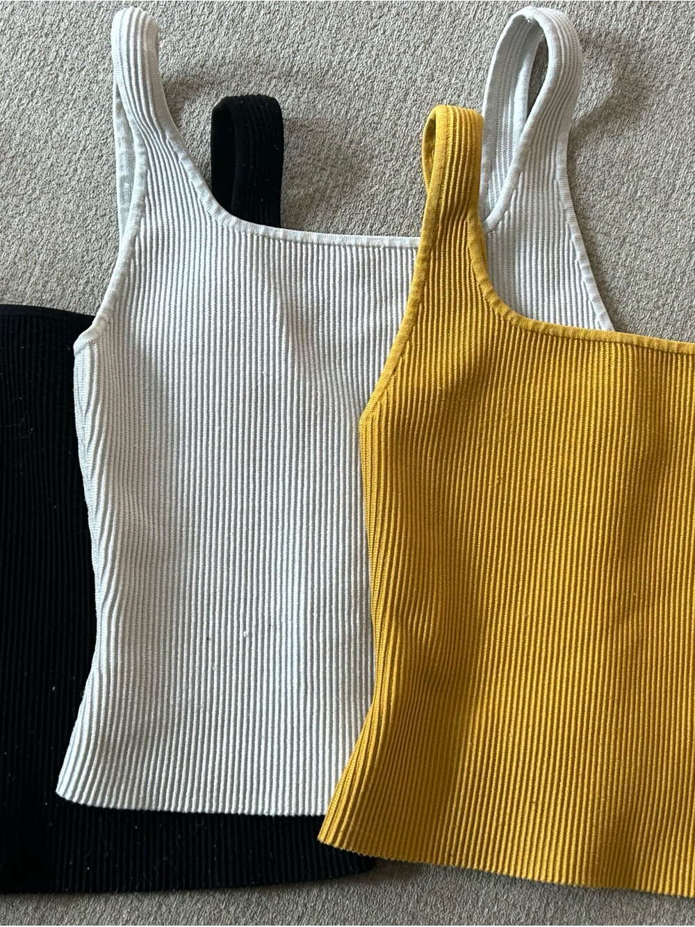 Babaton Ribbed Tank Set of 3